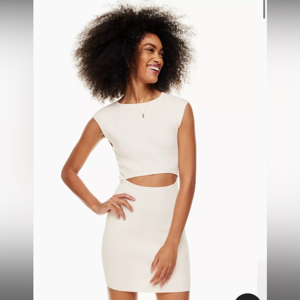 Sculpt knit Cut out mini dress